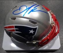 Julian Edelman New England Patriots Autographed Riddell Mini Helmet coa