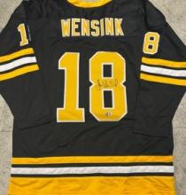 John Wensink Boston Bruins Autographed Custom Hockey Jersey Hologram