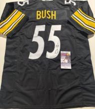 Devin Bush Jr. Pittsburgh Steelers Autographed Custom Football Jersey coa