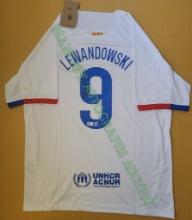 Robert Lewandowski FC Barcelona Autographed 2023-24 Nike Away Jersey coa