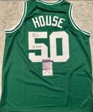 Eddie House Boston Celtics Autographed & Insc Custom Basketball Jersey coa