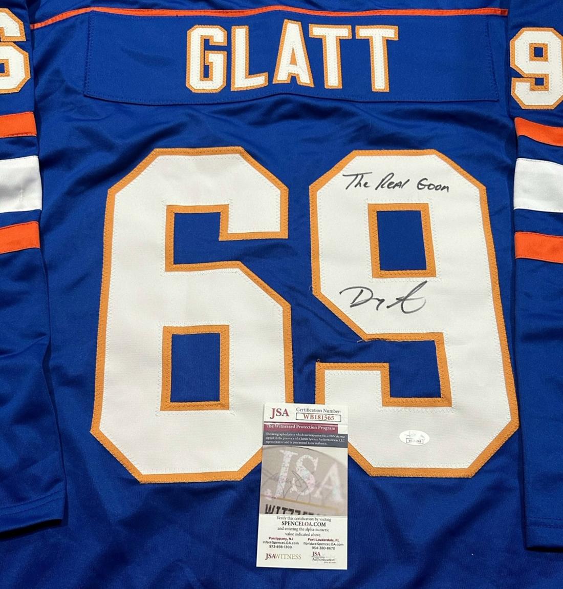 Doug Smith The Goon/Doug Glatt Autographed & Ins Custom Hockey Jersey coa