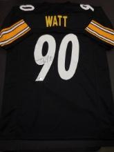 T.J. Watt Pittsburgh Steelers Autographed Custom Football Jersey coa