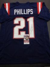Adrian Phillips New England Patriots Autographed Custom Football Jersey coa