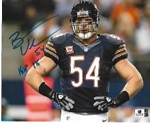 Brian Urlacher Chicago Bears Autographed 8x10 Photo coa *2