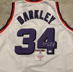 Charles Barkley Phoenix Suns Autographed Custom Basketball Jersey coa