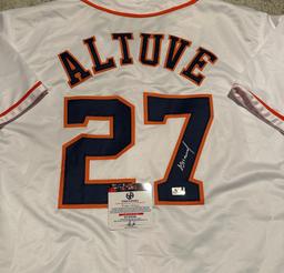 Jose Altuve Houston Astros Autographed Custom Baseball Jersey coa