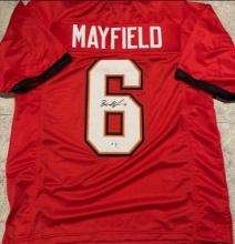 Baker Mayfield Tampa Bay Buccaneers Autographed Custom Football Jersey coa