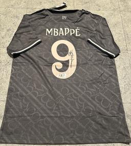 Kylian Mbappe Real Madrid Autographed 2024-25 Adidas 3rd Jersey coa