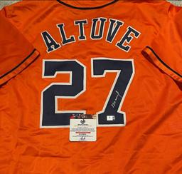 Jose Altuve Houston Astros Autographed Custom Baseball Jersey coa