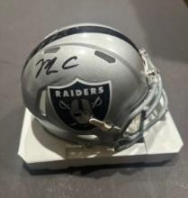 Maxx Crosby Las Vegas Raiders Autographed Riddell Mini-Helmet coa