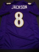 Lamar Jackson Baltimore Ravens Autographed Custom Football Jersey coa