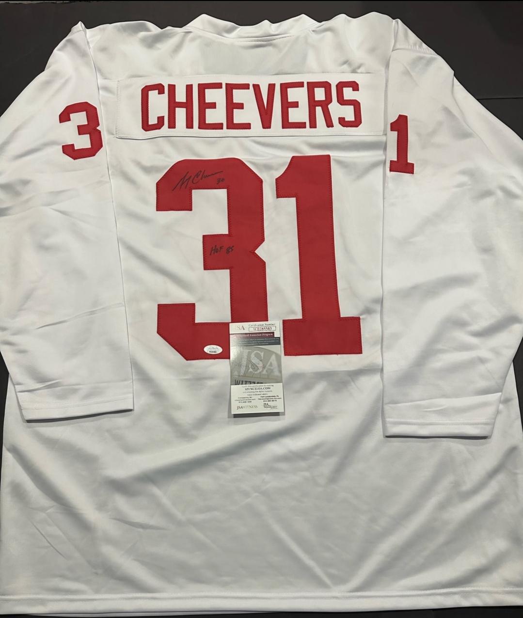 Gerry Cheevers Team Canada Autographed & Insc Custom Hockey Jersey coa