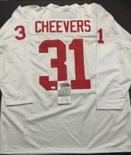 Gerry Cheevers Team Canada Autographed & Insc Custom Hockey Jersey coa