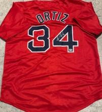 David Ortiz Boston Red Sox Autographed Custom Baseball Jersey coa