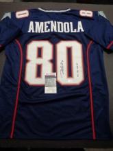 Danny Amendola New England Patriots Autographed & Insc Custom Football Jersey coa