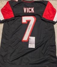 Michael Vick Atlanta Falcons Autographed Custom Football Jersey coa