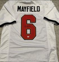 Baker Mayfield Tampa Bay Buccaneers Autographed Custom Football Jersey coa