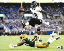 Lamar Jackson Baltimore Ravens Autographed 8x10 Photo coa