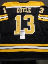 Charlie Coyle Boston Bruins Autographed Custom Hockey Jersey coa