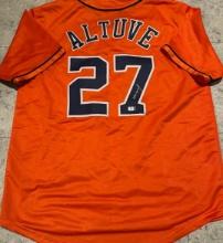 Jose Altuve Houston Astros Autographed Custom Baseball Jersey coa