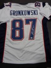 Rob Gronkowski New England Patriots Autographed Custom Football Jersey coa