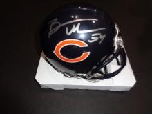 Brian Urlacher Chicago Bears Autographed Riddell Mini Helmet GA coa