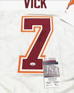 Michael Vick Virginia Tech Hokies Autographed Custom Football Jersey coa
