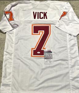 Michael Vick Virginia Tech Hokies Autographed Custom Football Jersey coa