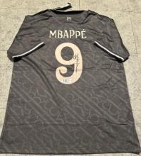 Kylian Mbappe Real Madrid Autographed 2024-25 Adidas 3rd Jersey coa