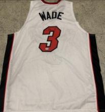 Dwayne Wade Miami Heat Autographed Custom Basketball Jersey coa