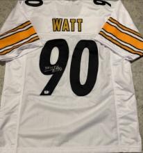 T.J. Watt Pittsburgh Steelers Autographed Custom Football Jersey coa
