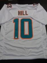 Tyreek Hill Miami Dolphins Autographed Custom Football Jersey coa