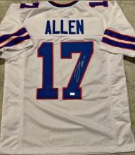 Josh Allen Buffalo Bills Autographed Custom Football Jersey coa