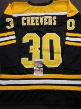 Gerry Cheevers Boston Bruins Autographed & Insc Custom Hockey Jersey coa