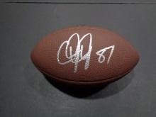 Calvin Johnson Detroit Lions Autographed Wilson Football coa