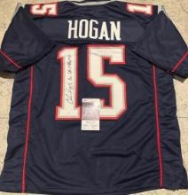 Chris Hogan New England Patriots Autographed & Insc Custom Football Jersey coa