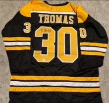 Tim Thomas Boston Bruins Autographed Custom Hockey Jersey coa