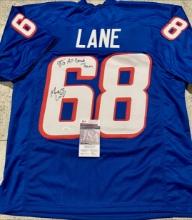 Max Lane New England Patriots Autographed & Insc Custom Football Jersey coa