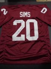 Billy Sims Oklahoma Sooners Autographed & Inscribed Custom Football Jersey coa
