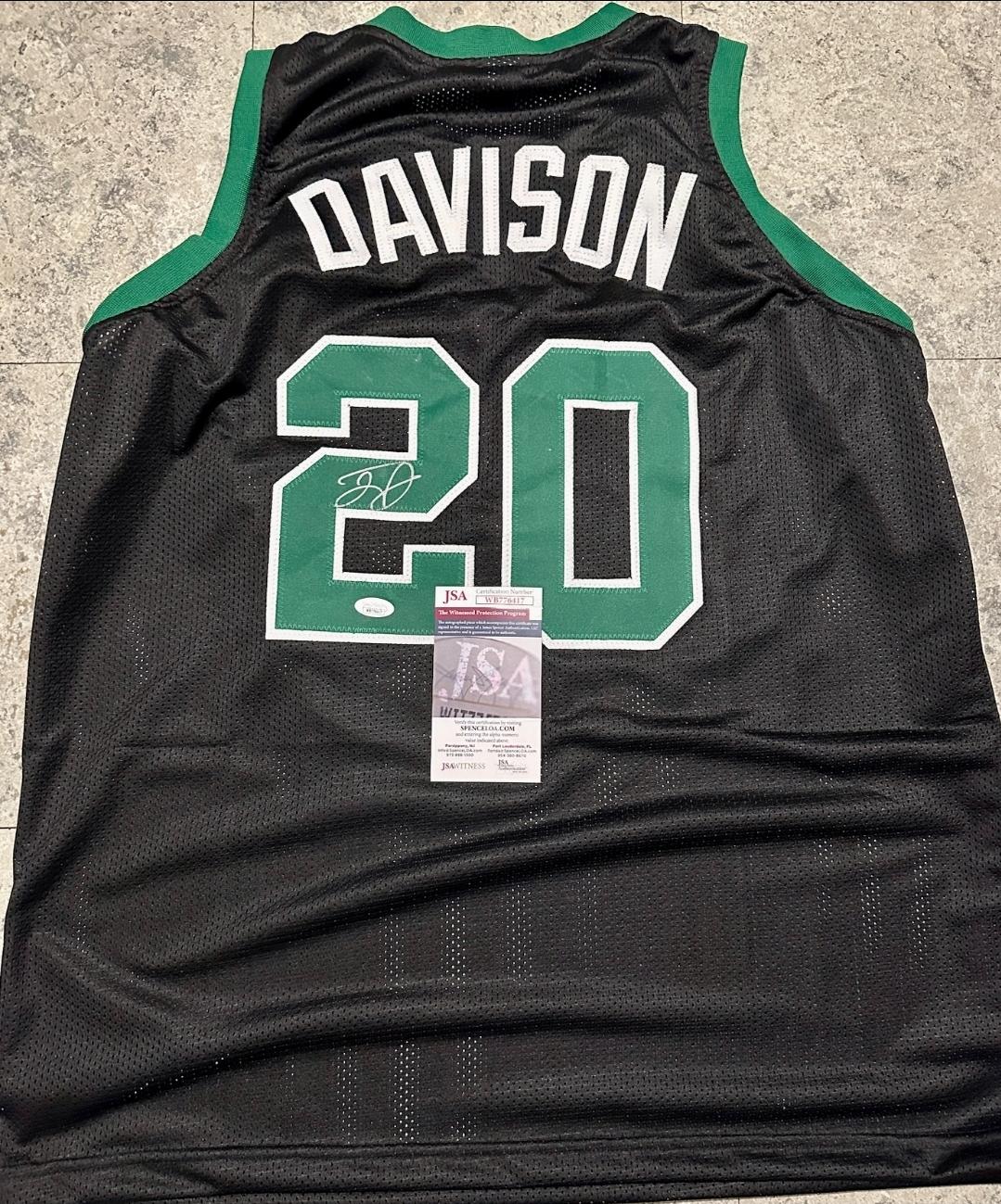 J.D. Davison Boston Celtics Autographed Custom Basketball Jersey coa