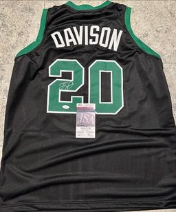 J.D. Davison Boston Celtics Autographed Custom Basketball Jersey coa