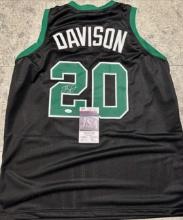 J.D. Davison Boston Celtics Autographed Custom Basketball Jersey coa