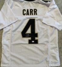 Derek Carr New Orleans Saints Autographed Custom Football Jersey coa