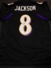 Lamar Jackson Baltimore Ravens Autographed Custom Football Jersey coa