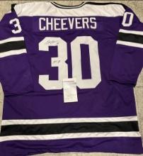 Gerry Cheevers Cleveland Crusaders [WHA] Autographed & Ins Custom Hockey Jersey coa
