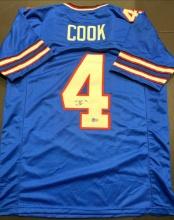James Cook Buffalo Bills Autographed Custom Football Jersey Hologram