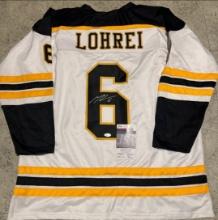 Mason Lohrei Boston Bruins Autographed Custom Hockey Jersey coa