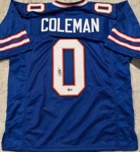 Keon Coleman Buffalo Bills Autographed Custom Football Jersey Hologram
