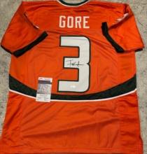 Frank Gore Miami Hurricanes Autographed Custom Football Jersey coa